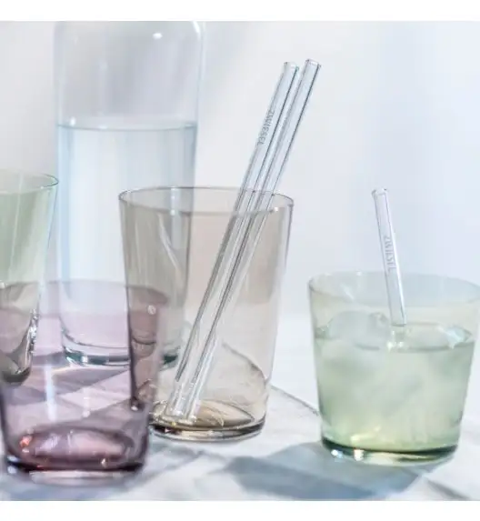 SCHOTT ZWIESEL Rurki szklane 4 szt. ze szczoteczką dł. 21 cm