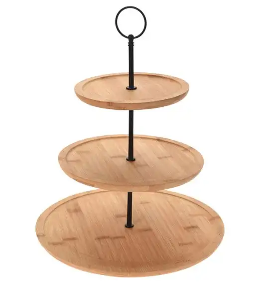 EXCELLENT HOUSEWARE Patera 3 poziomowa / drewno bambusowe