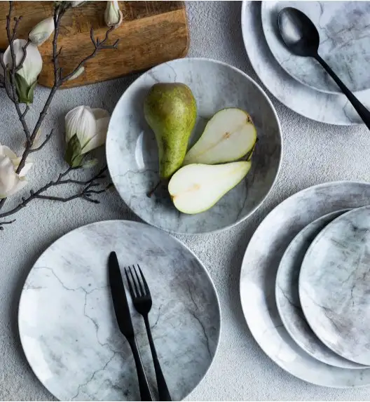 LUBIANA BOSS KERAJET | 002 MARMUREK | Serwis obiadowy 6/18 elementów | N001