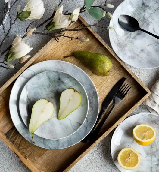 LUBIANA BOSS KERAJET | 002 MARMUREK | Serwis obiadowy 12/36 elementów | N001