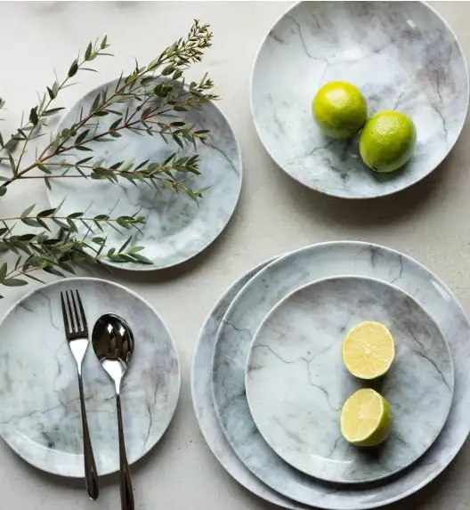 LUBIANA BOSS KERAJET | 002 MARMUREK | Serwis obiadowy 18/54 elementy | N001