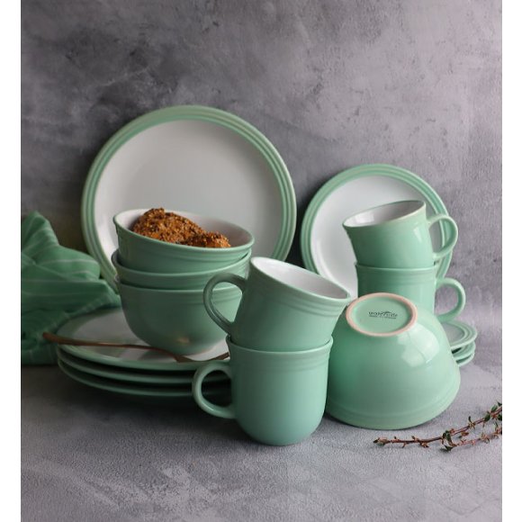 WATERSIDE CAMDEN GREEN Serwis obiadowy 48 el / 12 osób / porcelana