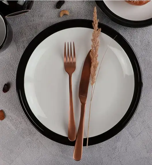 WATERSIDE CAMDEN BLACK Serwis obiadowy 32 el / 8 osób / porcelana