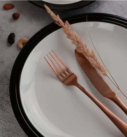 WATERSIDE CAMDEN BLACK Serwis obiadowy 32 el / 8 osób / porcelana