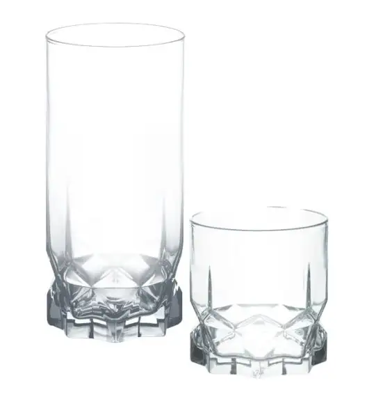 AMBITION DIAMOND Komplet 24 szklanek 325 ml / wysokie + niskie / szkło