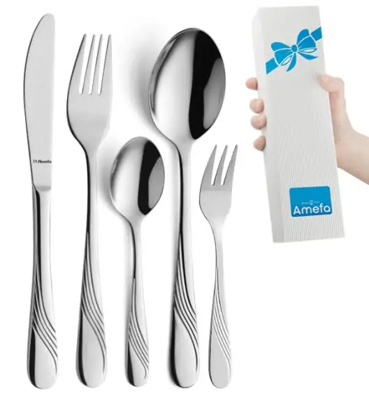 AMEFA FELICIA Sztućce UE 30 el dla 6 osób luzem + pudełko składane / połysk