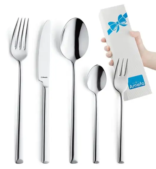 AMEFA METROPOLE LUZ Sztućce UE Komplet 90 el / 18 osób / połysk