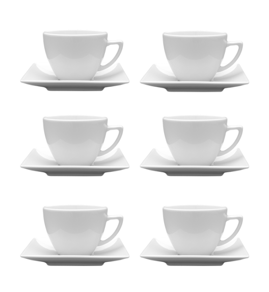 LUBIANA CLASSIC 6x filiżanka 200 ml + spodek 14 cm / porcelana