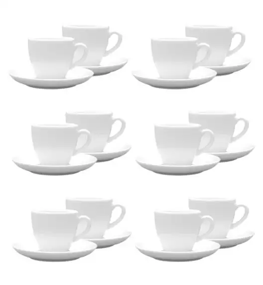 LUBIANA BISTRO / NANA 12x Filiżanka 100 ml + spodek 12 cm / porcelana