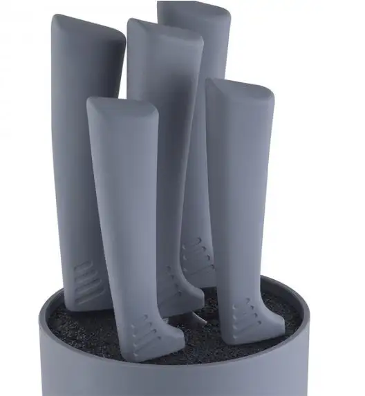 GERLACH SMART GREY Komplet 5 noży w bloku + ostrzałka+ deska