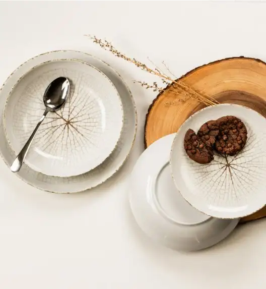 LUBIANA BOSS KERAJET | 104 KJ LEAF | Serwis obiadowy 6/18 elementów | 9036