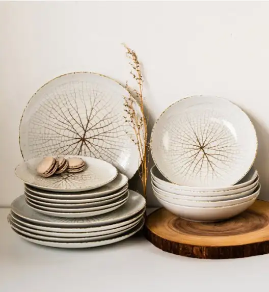 LUBIANA BOSS KERAJET | 104 KJ LEAF | Serwis obiadowy 12/36 elementów | 9036