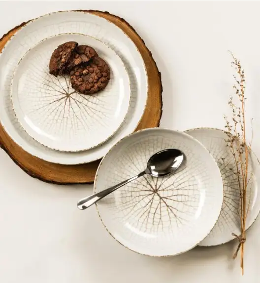 LUBIANA BOSS KERAJET | 104 KJ LEAF | Serwis obiadowy 12/36 elementów | 9036