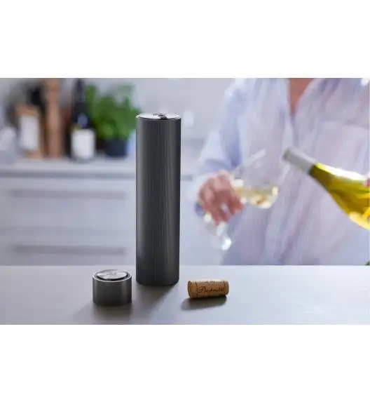 PEUGEOT LINE REVERSE Korkociąg elektryczny / 21 cm / szary