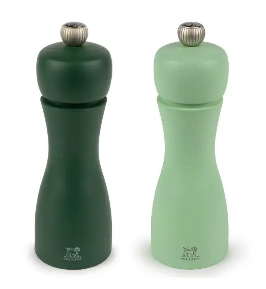PEUGEOT TAHITI DUO Komplet młynków do soli i pieprzu 15 cm / drewno bukowe / zielony