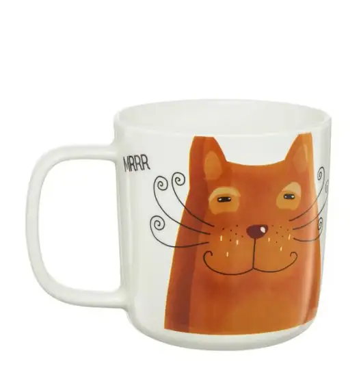 AMBITION PETS Kubek porcelanowy kot rudy / 370 ml