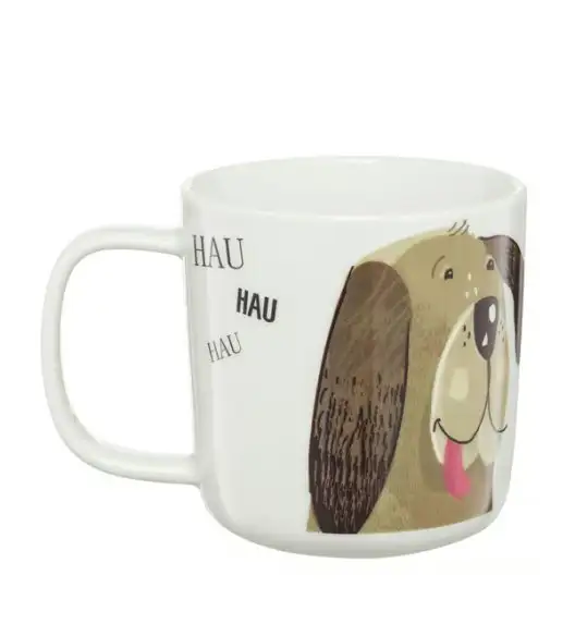 AMBITION PETS Kubek porcelanowy pies brązowy / 370 ml