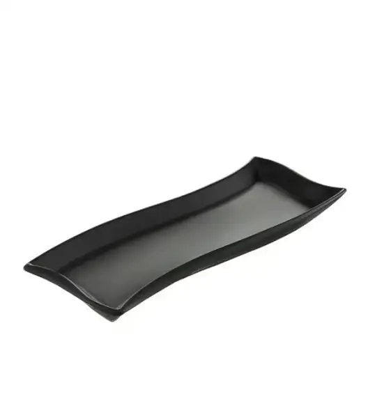 AMBITION SALSA Półmisek fala 30 x 10 cm / czarna porcelana