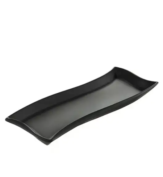 AMBITION SALSA Półmisek fala 35 x 12 cm / czarna porcelana