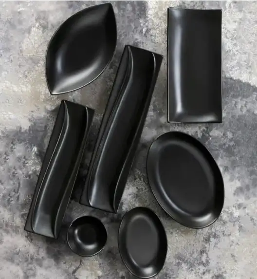 AMBITION SALSA Półmisek owal 20 x 14 cm / czarna porcelana