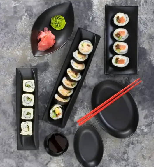 AMBITION SALSA Półmisek owal 20 x 14 cm / czarna porcelana