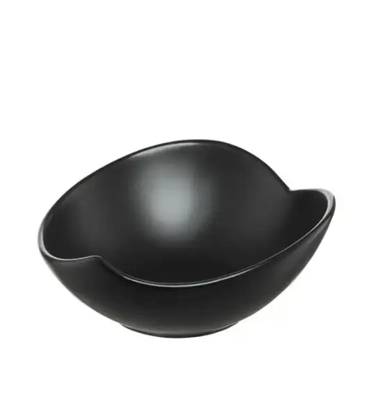 AMBITION SALSA Salaterka liść 18 cm / czarna porcelana