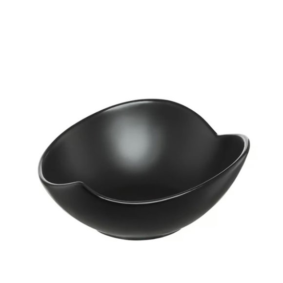 AMBITION SALSA Salaterka liść 18 cm / czarna porcelana