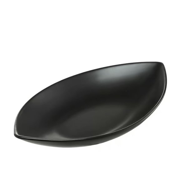 AMBITION SALSA Salaterka łódka 30,5 cm / czarna porcelana