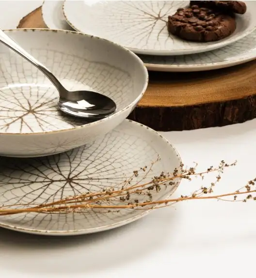 LUBIANA ROMA KERAJET | 104 KJ LEAF | Talerz głęboki 22 cm  | 9036