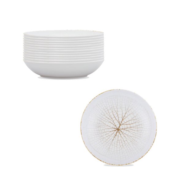 LUBIANA ROMA KERAJET | 104 KJ LEAF | 12x Talerz głęboki 22 cm  | 9036