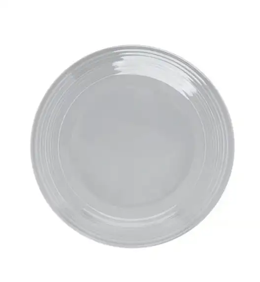 AMBITION LINEA Talerz deserowy 21 cm / szary / porcelana