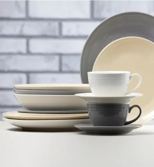 AMBITION LINEA Filiżanka do kawy i herbaty 220 ml / biała  / porcelana