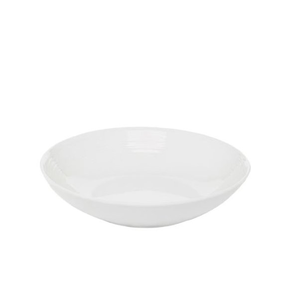 AMBITION LINEA Talerz obiadowy głęboki 22 cm / biały / porcelana