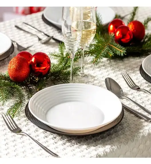 LUMINARC HARENA Komplet obiadowy 12 el dla 6 os / biały / szkło hartowane