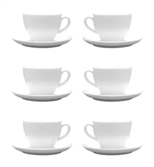 LUBIANA BISTRO / NANA 6x Filiżanka 200 ml + spodek 14,5 cm / porcelana