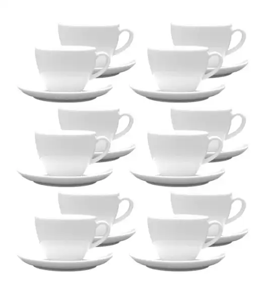 LUBIANA BISTRO / NANA 12x Filiżanka 200 ml + spodek 14,5 cm / porcelana