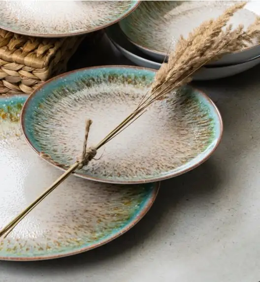 LUBIANA BOSS KERAJET | 097 KJ OXIDO TURQUES | 12x Talerz deserowy 20,5 cm  | 9017