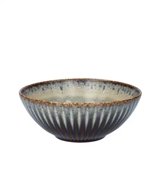 LUBIANA STONEWARE CERAMIKA / METEOR DESERT / Salaterka 17 cm / odcień piaskowo-niebieski