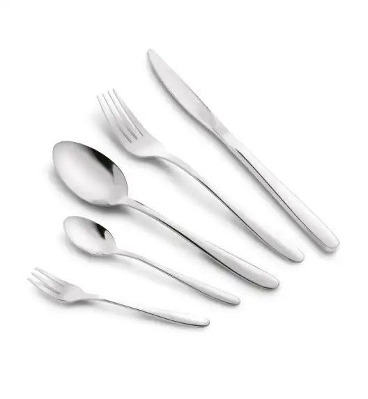 TADAR LEROS II Zestaw sztućców 30 el dla 6 osób / srebrne / połysk