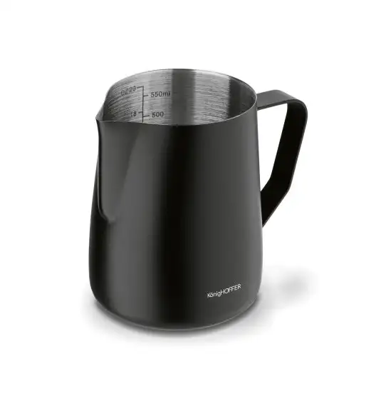 KÖNIGHOFFER BARISTA Dzbanek do spieniania mleka / mlecznik 600 ml / czarny