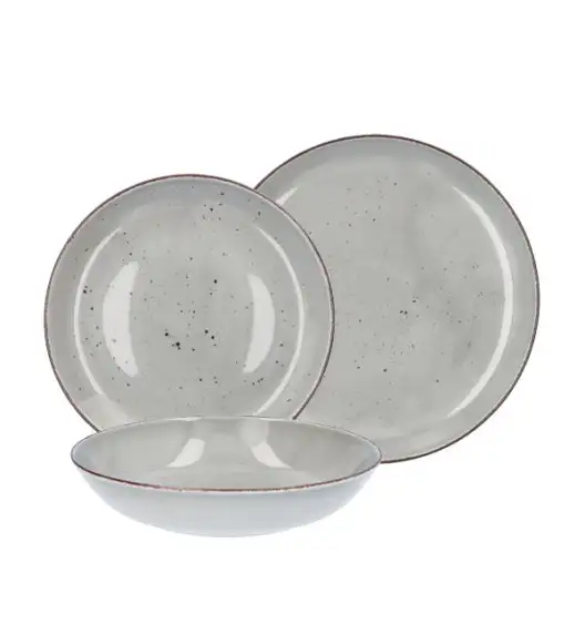 CHODZIEŻ CITY CT01 ŻYWIOŁY Serwis obiadowy 18 el / 6 osób / WULKANICZNA ZIEMIA / porcelana