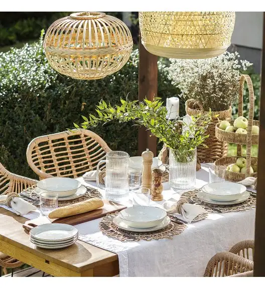 CHODZIEŻ CITY CT02 ŻYWIOŁY Serwis obiadowy 18 el / 6 osób / PUSTYNNY PIASEK / porcelana