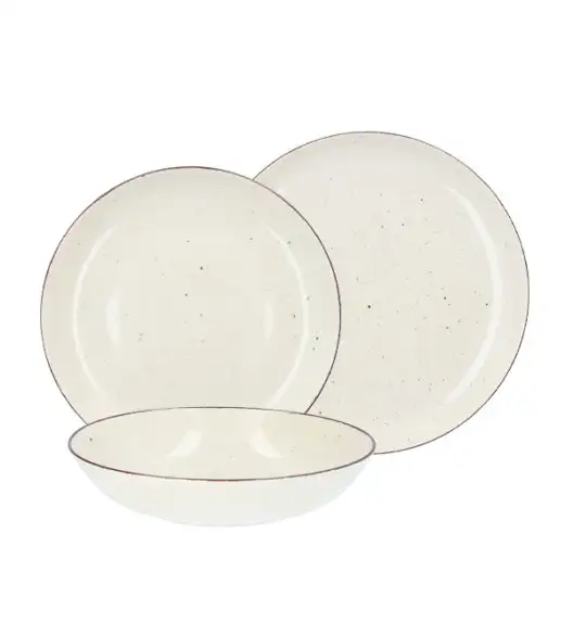 CHODZIEŻ CITY CT02 ŻYWIOŁY Serwis obiadowy 18 el / 6 osób / PUSTYNNY PIASEK / porcelana