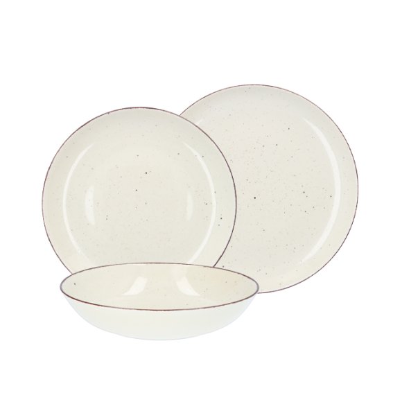 CHODZIEŻ CITY CT02 ŻYWIOŁY Serwis obiadowy 18 el / 6 osób / PUSTYNNY PIASEK / porcelana