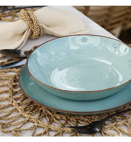 CHODZIEŻ CITY CT05 ŻYWIOŁY Serwis obiadowy 18 el / 6 osób / SPOKÓJ OCEANU / porcelana