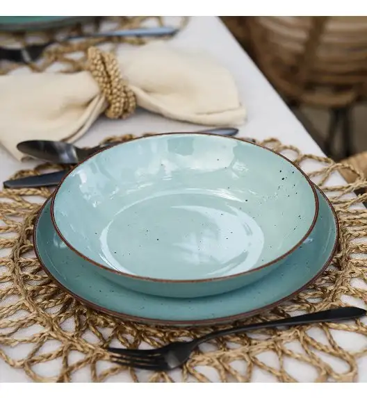 CHODZIEŻ CITY CT05 ŻYWIOŁY Serwis obiadowy 18 el / 6 osób / SPOKÓJ OCEANU / porcelana