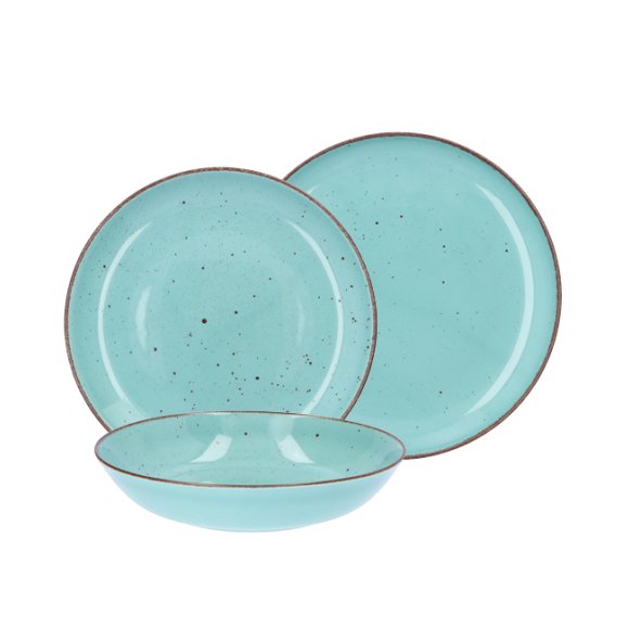 CHODZIEŻ CITY CT05 ŻYWIOŁY Serwis obiadowy 18 el / 6 osób / SPOKÓJ OCEANU / porcelana