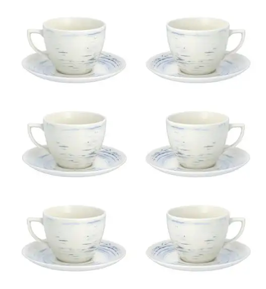 CHODZIEŻ CITY CT22 BORÓWKOWY KREM Serwis kawowy 12 el / 6 osób / porcelana