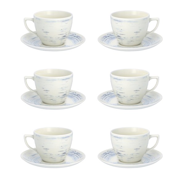 WYPRZEDAŻ! CHODZIEŻ CITY CT22 BORÓWKOWY KREM Serwis kawowy 12 el / 6 osób / porcelana