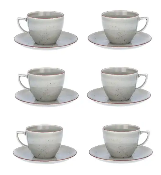 CHODZIEŻ CITY CT01 ŻYWIOŁY Serwis kawowy 12 el / 6 osób / WULKANICZNA ZIEMIA / porcelana